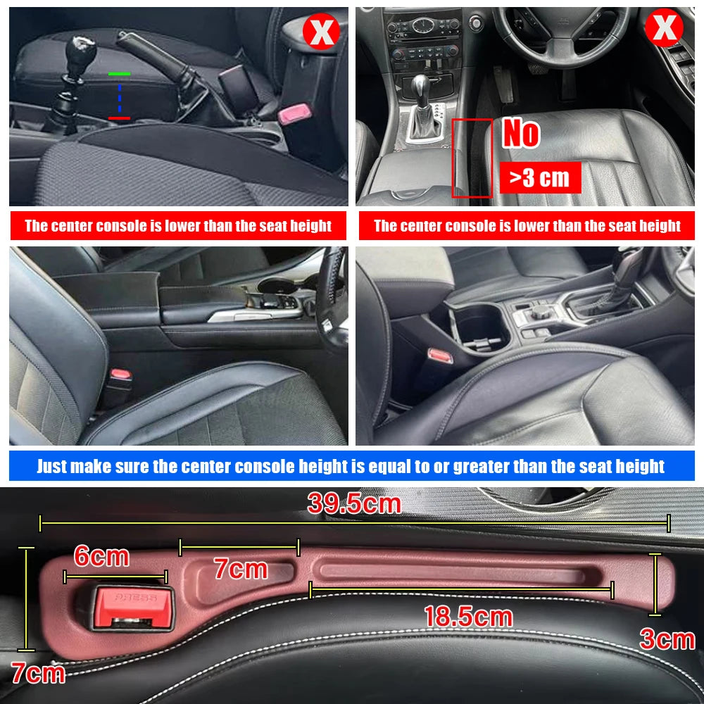 2-Pack Car Seat Gap Fillers – Keep Your Essentials Within Reach