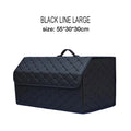 Large Quilted Car Trunk Organizer – Black