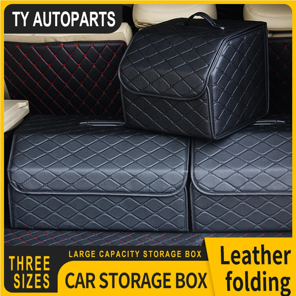 Large Quilted Car Trunk Organizer – Black