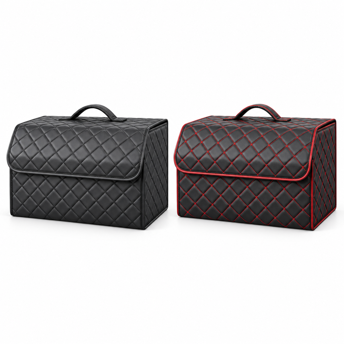 Large Quilted Car Trunk Organizer – Black